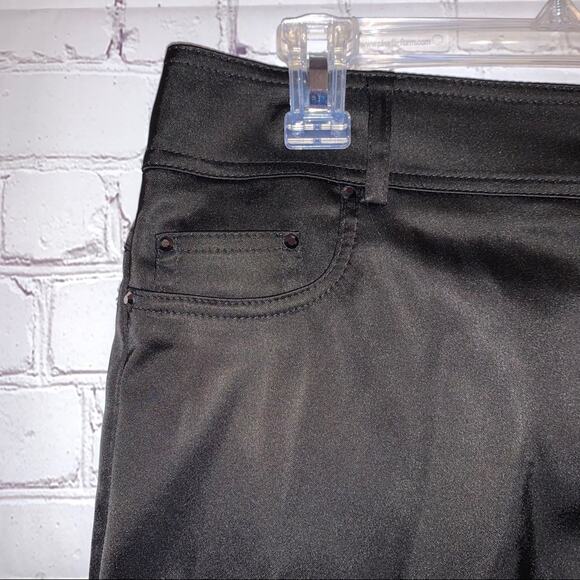 Cache Black Satin Front Slit Embellished Skirt - Picture 3 of 5